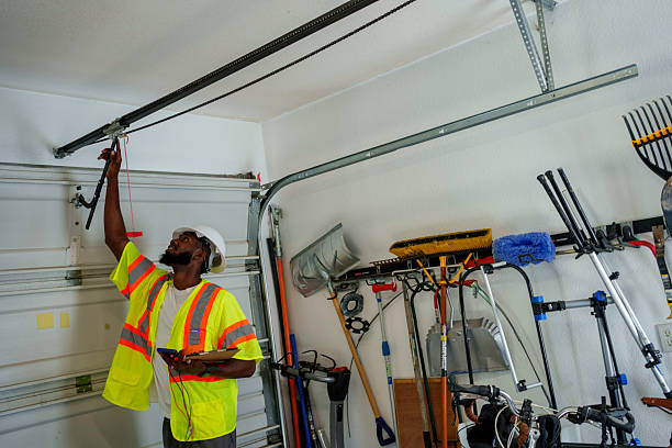 Professional Garage Door Panel Replacement technician working in Sterling, VA